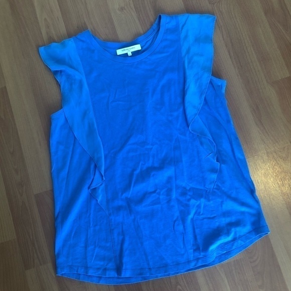 Gerald Darel Ruffle Blue Top - Picture 6 of 14